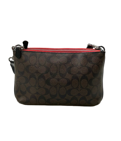 美品 COACH ショルダーバッグ 斜め掛け PVC シグネチャー C6957 レディース コーチ