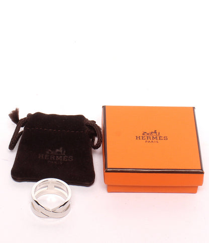 美品 HERMES スカーフリング Bijouterie fantaisie リュバン シルバー金具 レディース エルメス