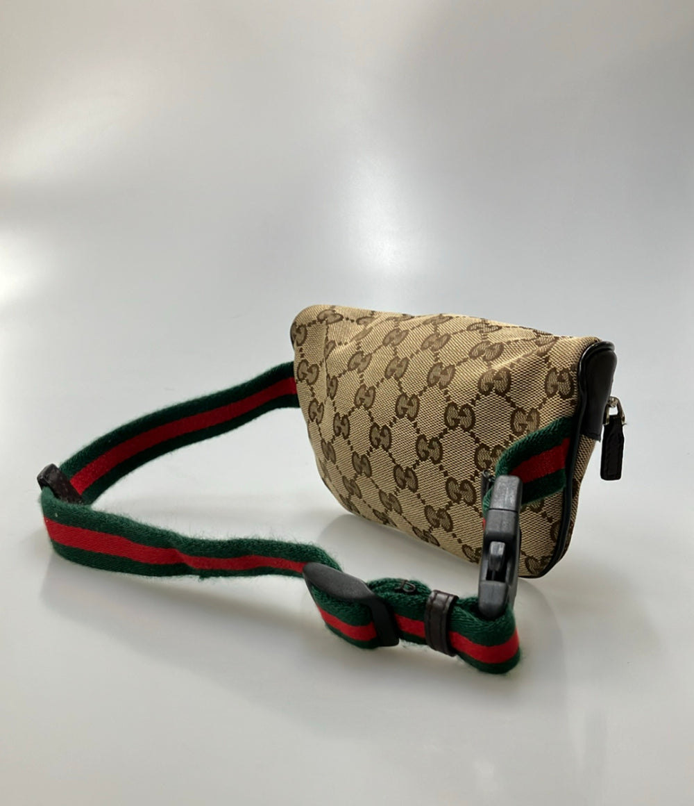 GUCCI ウエストポーチ ボディバッグ レザー GGキャンバス 311159 002058 キッズ グッチ