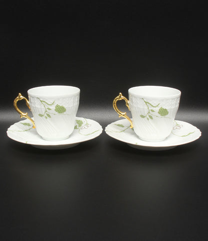 美品 Richard Ginori カップ＆ソーサー 2客セット ペア フィオーリ ヴェルディ リチャードジノリ