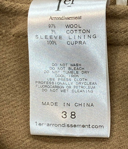 プルミエ アロンディスモン ノーカラーコート レディース SIZE 38 (S) 1er Arrondissement