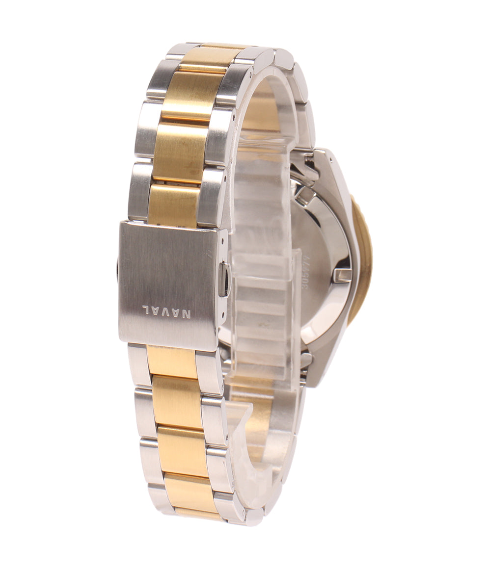 美品 NAVAL WATCH 腕時計 自動巻き ブラック VH31 メンズ ナバルウォッチ
