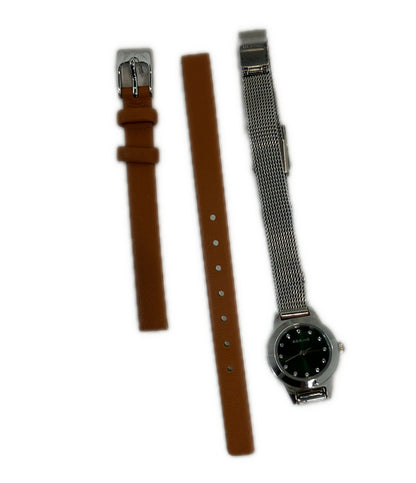 BERING 腕時計 Changes Leather&Mesh クオーツ ブラック 11119-509 レディース ベーリング