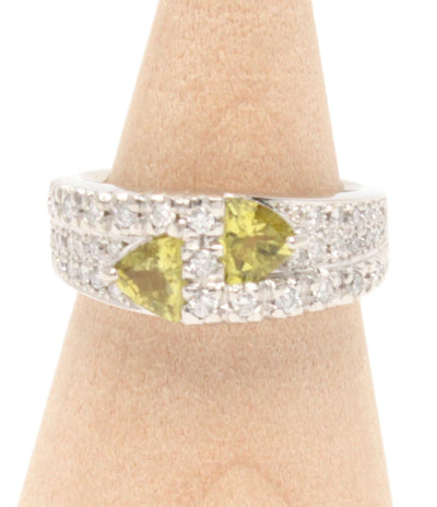 美品 リング 指輪 Pt900 ダイヤ 0.48ct トルマリン 0.88ct レディース SIZE 12号