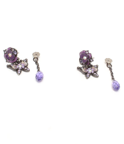 美品 ANNA SUI ピアス バタフライモチーフ フラワーモチーフ レディース アナスイ