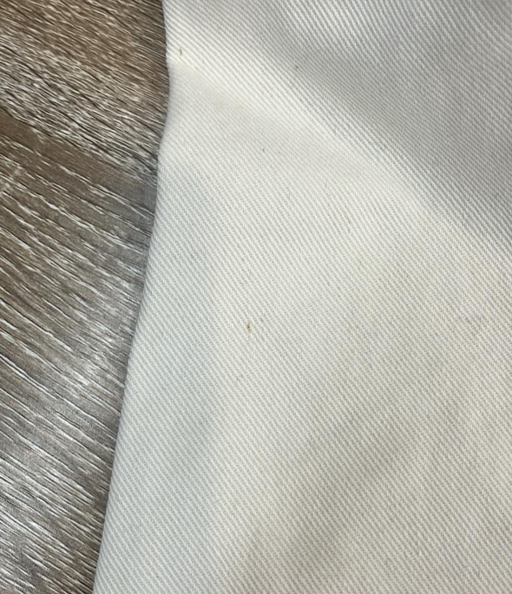 LEMAIRE デニムパンツ ホワイト コットン ワイド 1159-343-8696 メンズ SIZE M ルメール