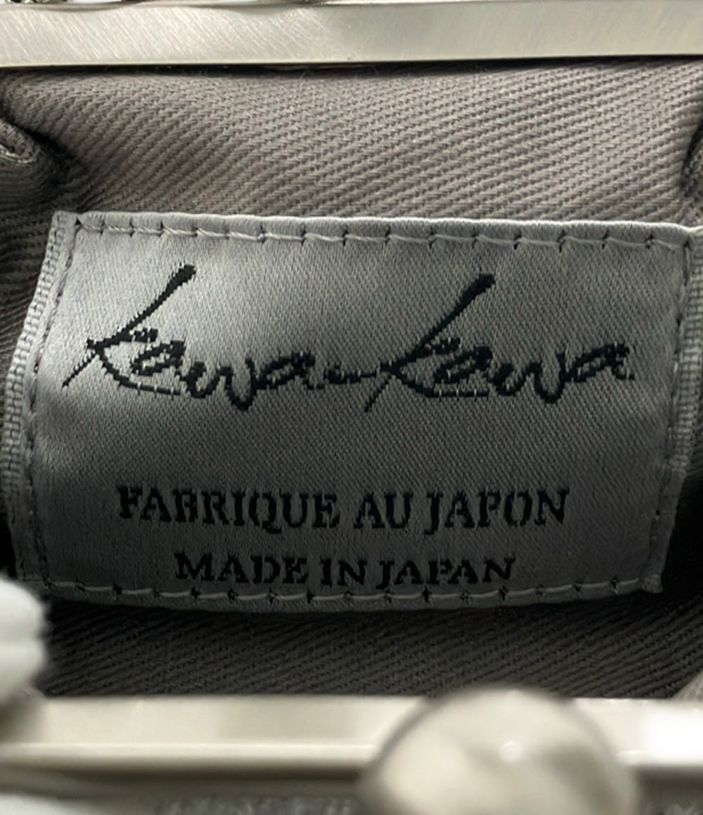 美品 kawa-kawa チェーンショルダーコインケース がま口 レディース カワカワ