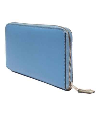 エルメス ラウンドファスナー長財布 □R刻印 シルバー金具 アザップロング シルクイン レディース HERMES