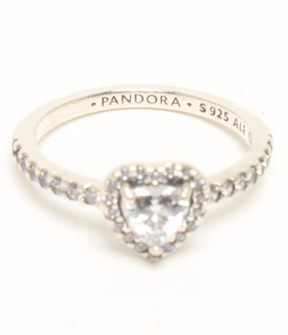 美品 PANDORA リング 指輪 SV925 ハートモチーフ レディース SIZE 11号 パンドラ
