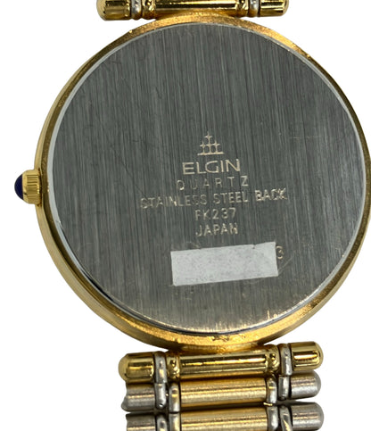 美品 ELGIN 腕時計 クオーツ ゴールド FK237 メンズ エルジン