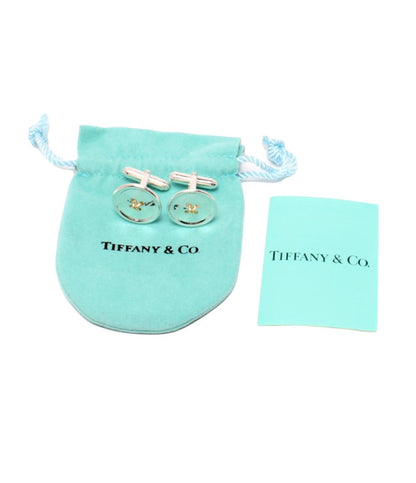 美品 ティファニー カフス K18 SV925 ボタンモチーフ メンズ TIFFANY&Co.