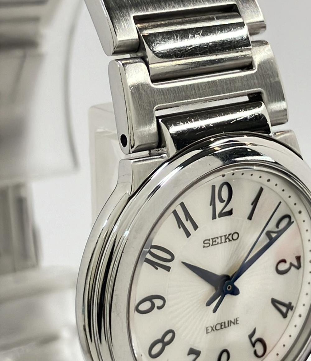 SEIKO 腕時計 エクセリーヌ  EXCELINE クオーツ ホワイト 4J41-0AE0 レディース セイコー