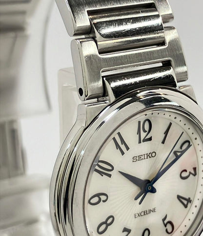SEIKO 腕時計 エクセリーヌ  EXCELINE クオーツ ホワイト 4J41-0AE0 レディース セイコー