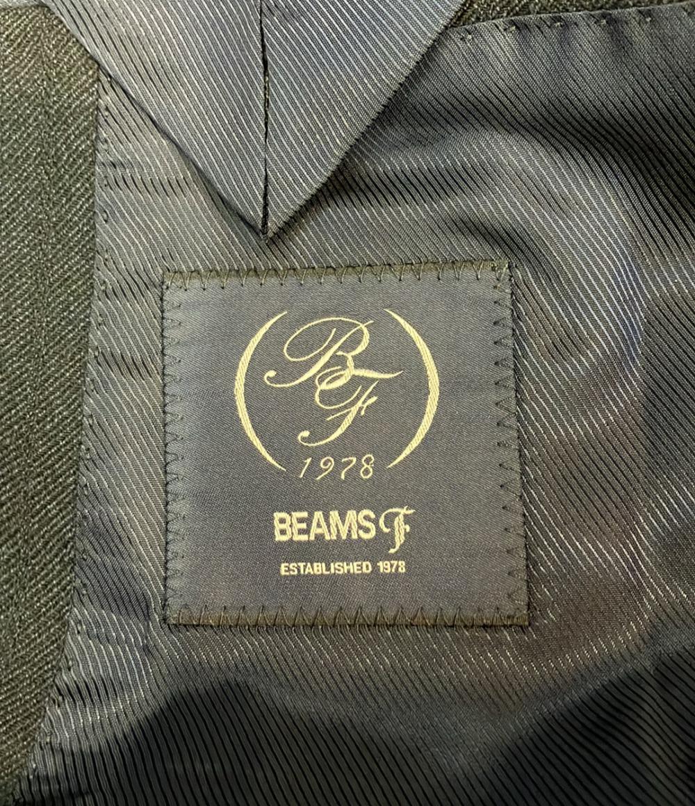 BEAMS F セットアップ スリーピーススーツ ネイビーソリッド 3ボタン