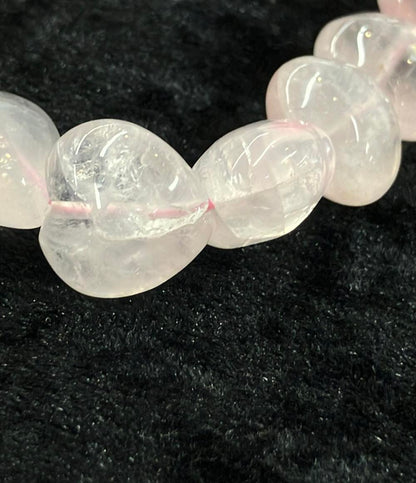 ブレスレット ローズクォーツ 5-6mm　ハートモチーフ レディース