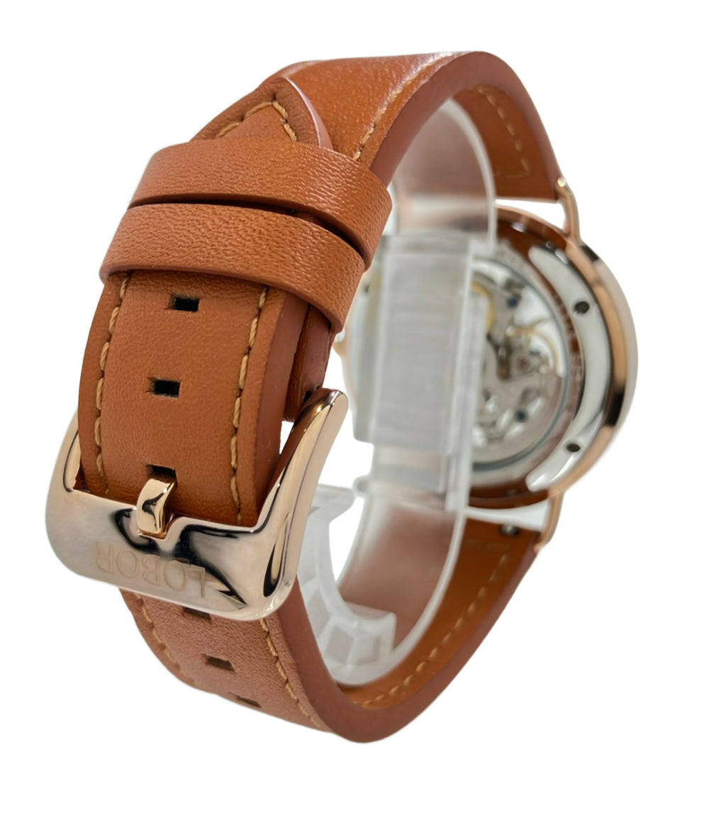 美品 LOBOR 腕時計 自動巻き LB0080D メンズ ロバー