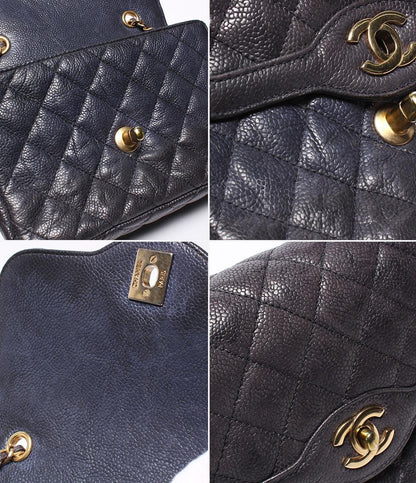 CHANEL チェーンショルダーバッグ シングルチェーン シングルフラップ ミニマトラッセ キャビアスキン 21番台 レディース シャネル
