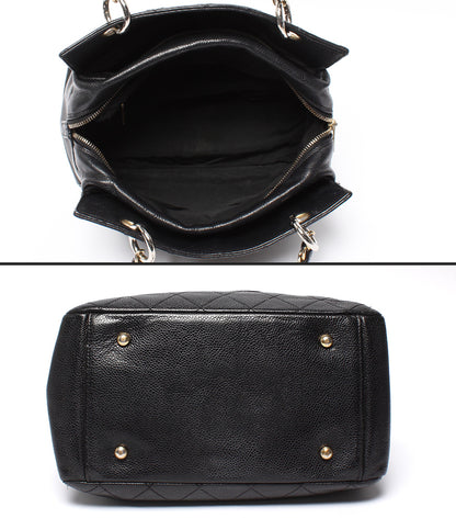 CHANEL チェーンショルダーバッグ ゴールド金具 マトラッセ キャビアスキン 肩掛け 7番台 A18004 レディース シャネル