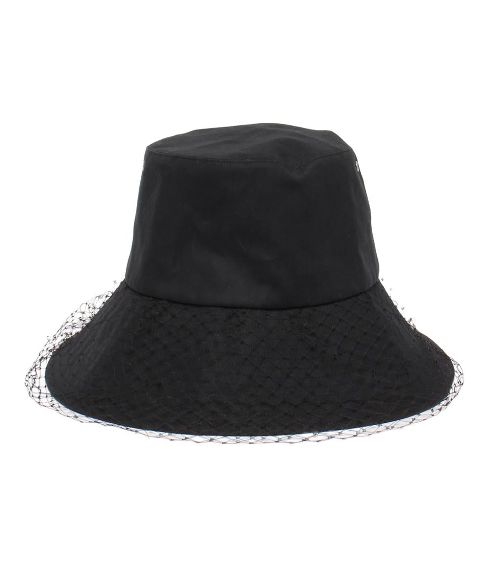Christian Dior ベール付き ワイドブリム ボブハット Teddy-D 95TDD924G130 レディース SIZE 56 クリスチャンディオール