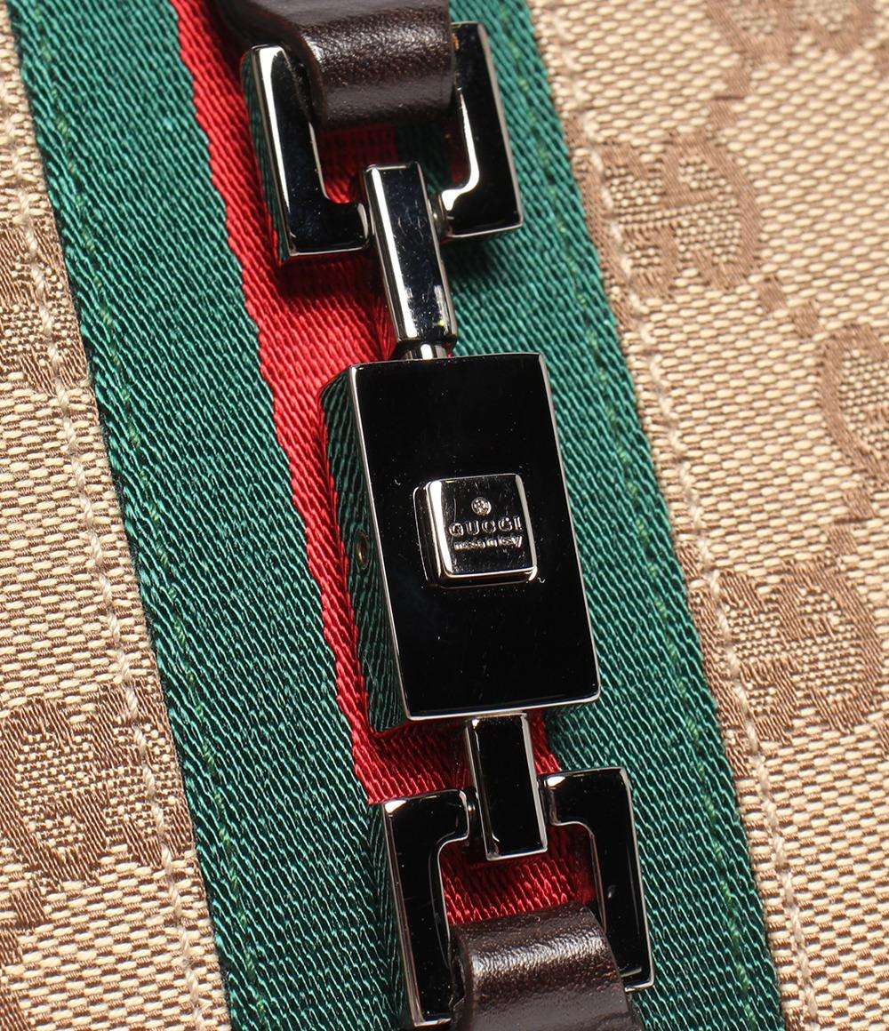 美品 GUCCI ワンショルダーバッグ 肩掛け GGキャンバス ジャッキー 001 3735 002058 レディース グッチ