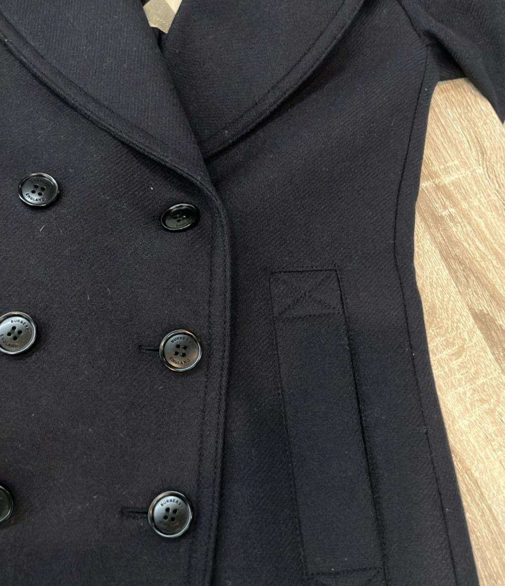 BURBERRY LONDON ピーコート ダブルブレスト 裏地バーバリーチェック ミドル丈 レディース SIZE 38 (S) バーバリーロンドン
