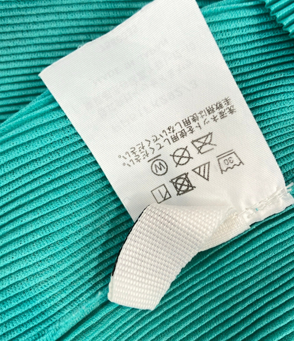 PLEATS PLEASE 半袖Tシャツ カットソー MIST APRIL ターコイズ グリーン モード PP51FK292 レディース SIZE 3 (L) プリーツプリーズ