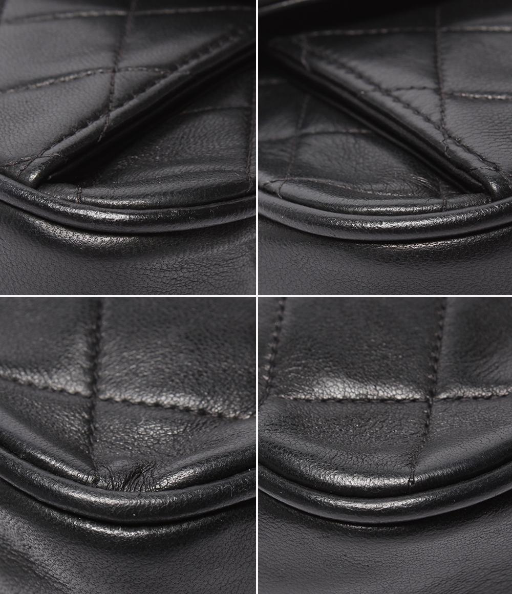 CHANEL チェーンショルダーバッグ ミニマトラッセ ゴールド金具 ラムスキン 2番台 レディース シャネル