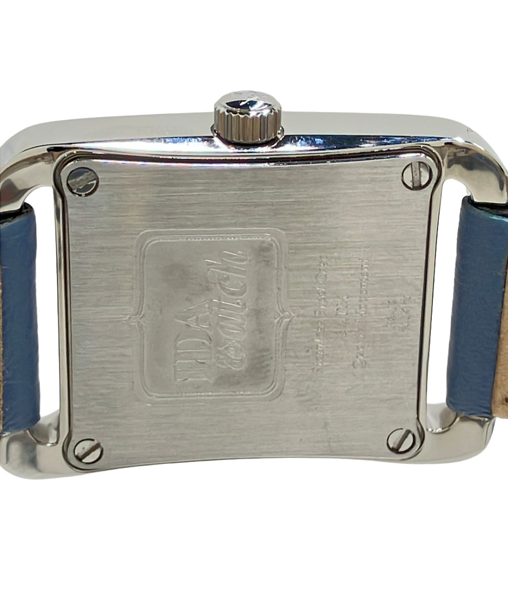 美品 IDA watch 腕時計 クオーツ ホワイト レディース イダウォッチ