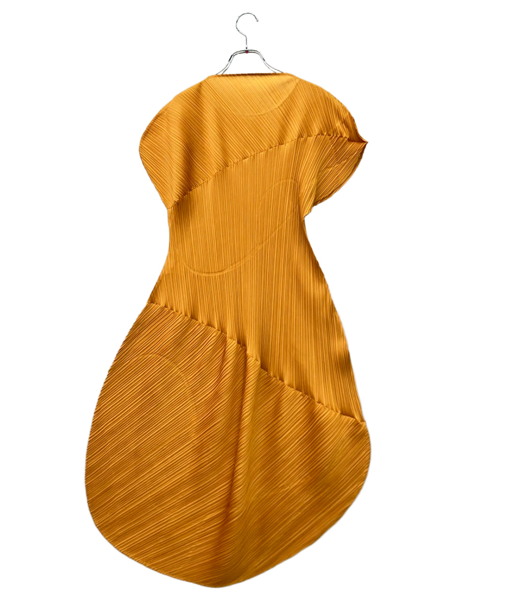 美品 PLEATS PLEASE プリーツ半袖ワンピース PP41JH5045 レディース プリーツプリーズ す