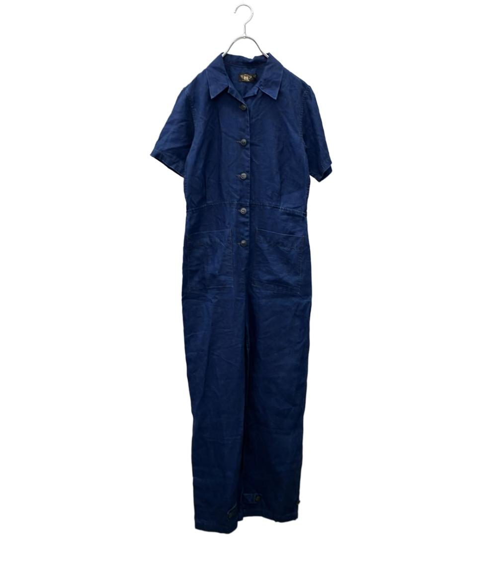 RRL カバーオール リネン インディゴ つなぎ ジャンプスーツ オーバーオール レディース SIZE 2 (S) ダブルアールエル