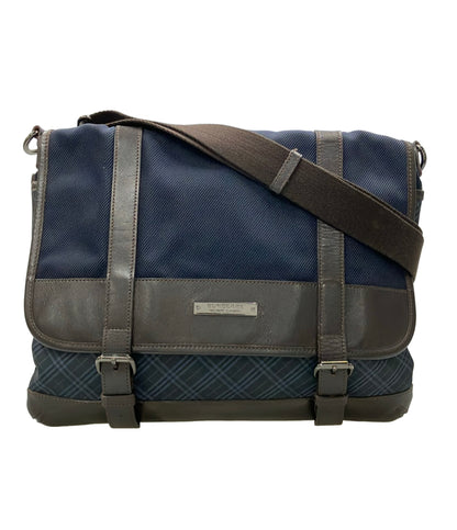 BURBERRY BLACK LABEL ショルダーバッグ 斜め掛け チェック柄 メンズ バーバリーブラックレーベル