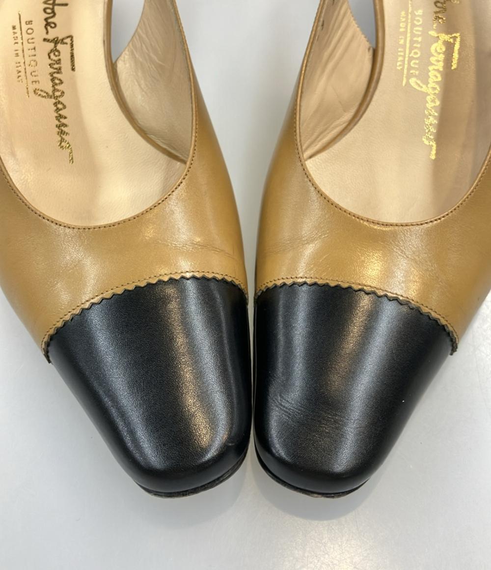 サルヴァトーレフェラガモ スリングバッグパンプス レディース SIZE 5 1/2 C (M) Salvatore Ferragamo