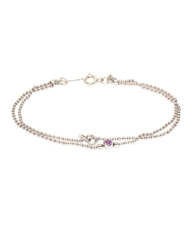 4℃ ブレスレット 2連 SV アメジスト ハート レディース ヨンドシー