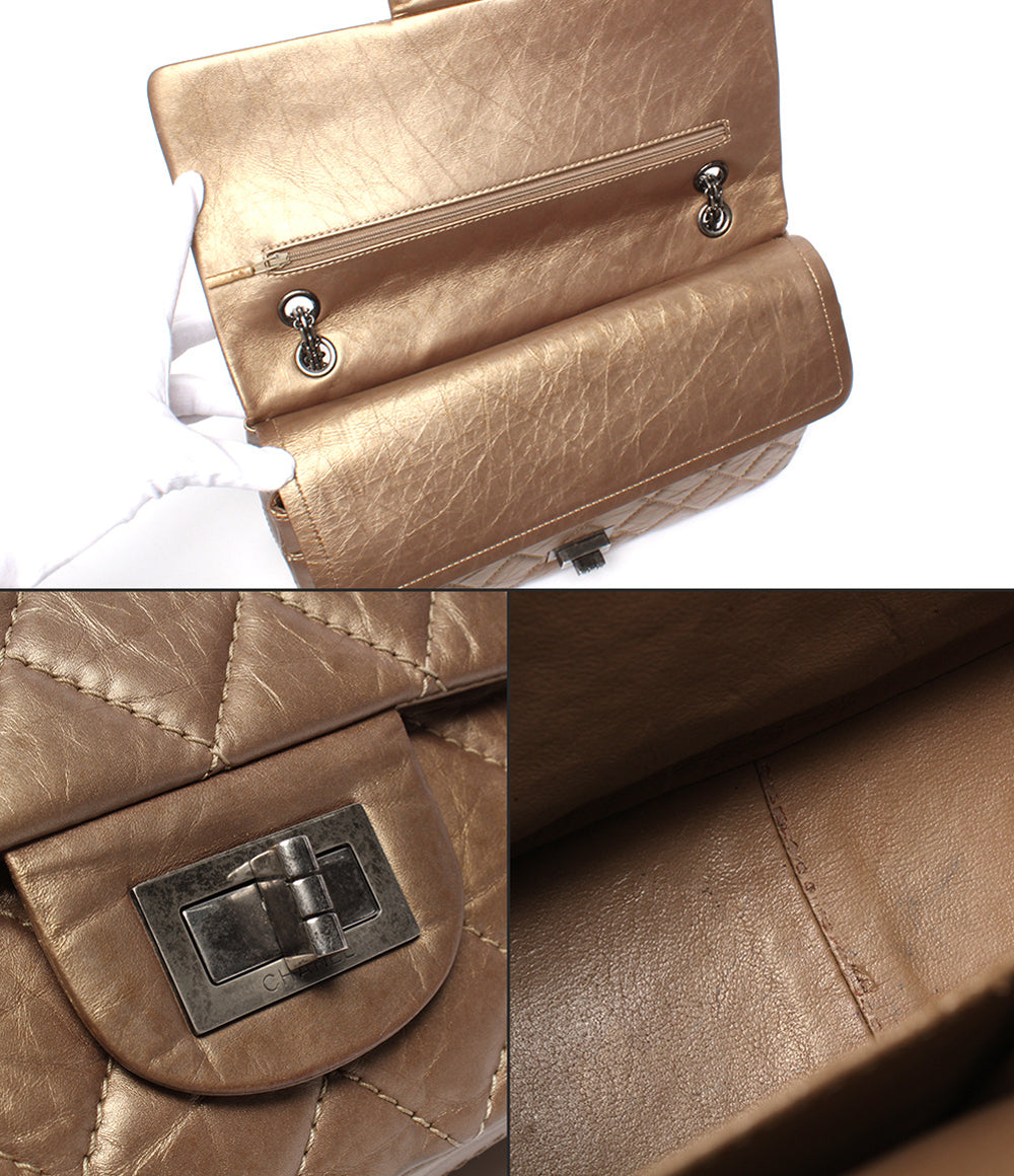 CHANEL チェーンショルダーバッグ マトラッセ 2.55 16番台 シルバー金具 ダブルフラップ ダブルチェーン レディース シャネル