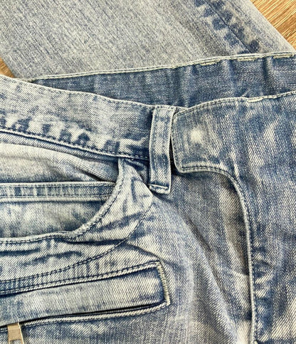BALMAIN 蛇腹バイカーデニムパンツ ダメージ加工 メンズ SIZE 28 (S) バルマン