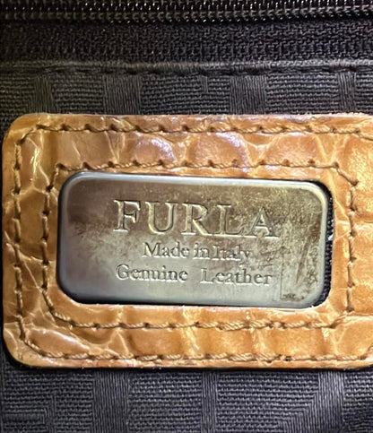 訳あり フルラ トートバッグ ハンドバッグ クロコ型押し レディース Furla