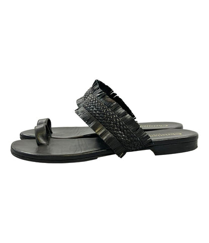 クリスチャンディオール レザーサンダル ラムスキン編み込み レディース SIZE 35 Christian Dior