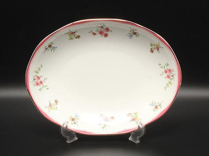 美品 WEDGWOOD オーバルディッシュ 皿 25cm フローレット ウエッジウッド
