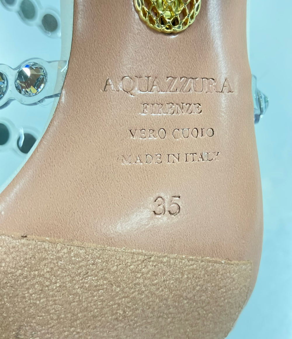 AQUAZZURA サンダル ビジュー レディース SIZE 35 (S) アクアズーラ
