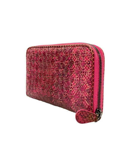 BOTTEGA VENETA ラウンドファスナー長財布 イントレチャート パイソン レディース ボッテガ・ヴェネタ