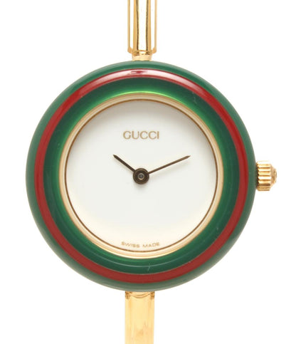 GUCCI 腕時計 クオーツ ホワイト 11/12.2 レディース グッチ