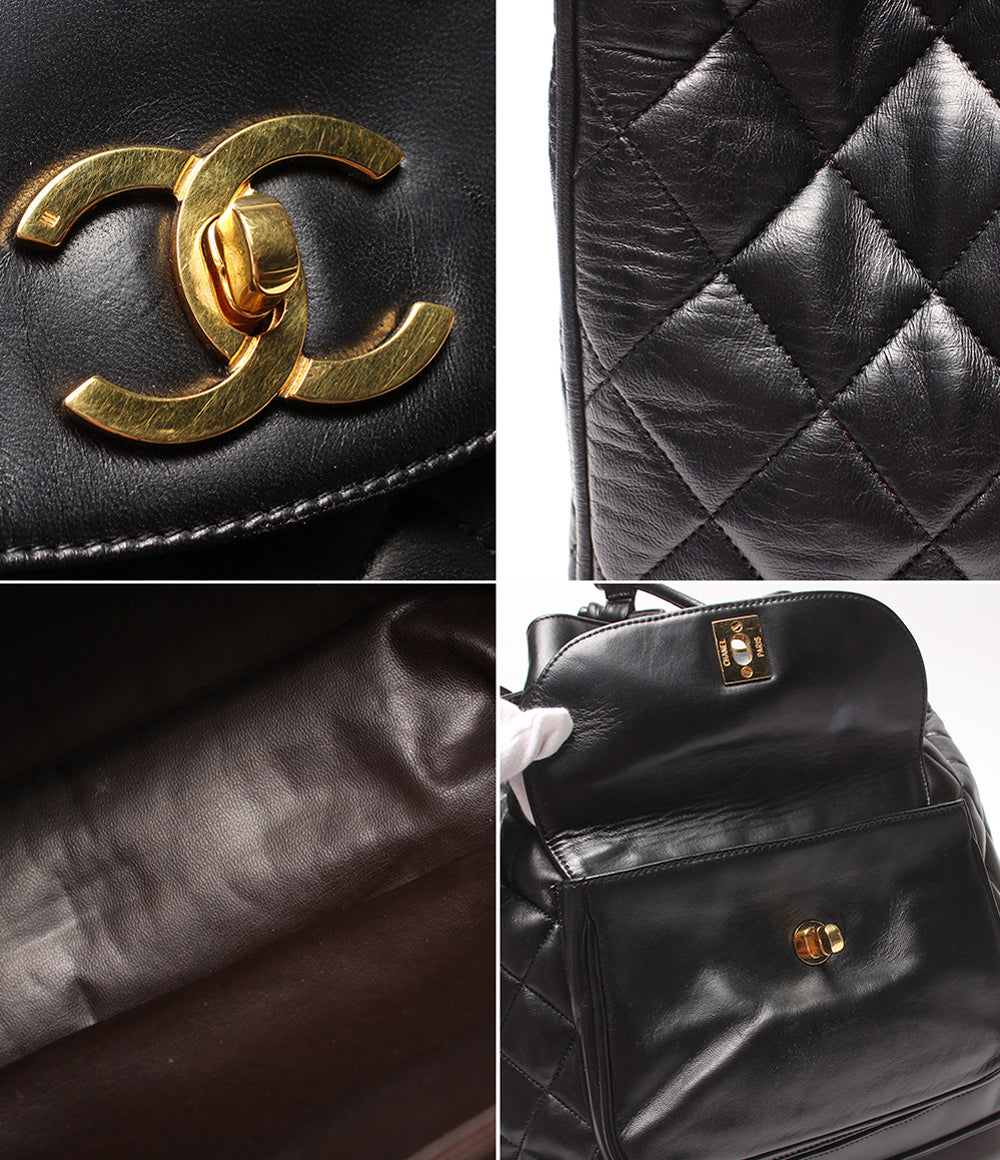 CHANEL リュック バックパック ゴールド金具 マトラッセ ラムスキン 2
