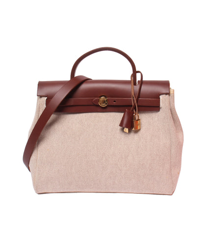 HERMES 2WAY ハンドバッグ ショルダーバッグ 肩掛け ゴールド金具 □E刻印 エールバッグ PM レディース エルメス