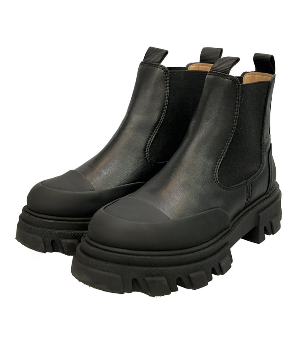 GANNI サイドゴアブーツ ショートブーツ Cleated Low Chelsea S3237 4900 レディース SIZE 38 (M) ガニー