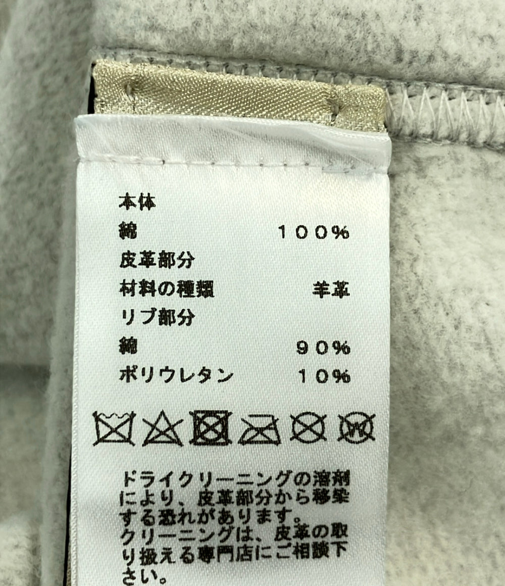 HERMES スウェット 裏起毛 レザーパッチ メンズ SIZE XXXL エルメス