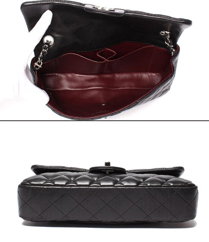 シャネル チェーンショルダーバッグ シングルフラップ シングルチェーン シルバー金具 ラムスキン マトラッセ A35731 レディース CHANEL