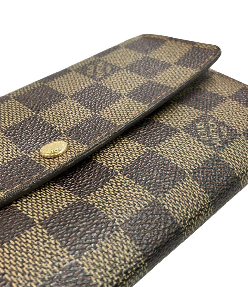 LOUIS VUITTON 長財布 ポルトフォイユ サラ ダミエ エベヌ N61734 メンズ レディース ルイ・ヴィトン