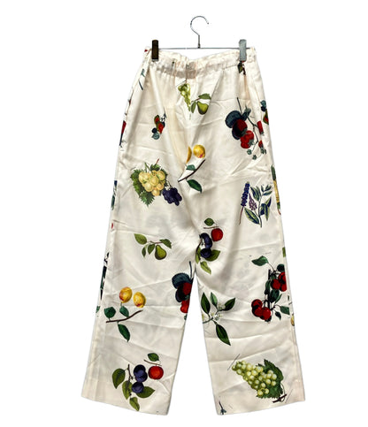 CABaN フラワーシルクツイル セミワイドパンツ レディース SIZE S キャバン