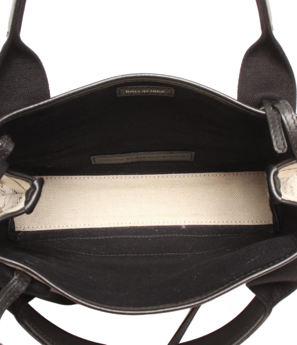 美品 バレンシアガ 2wayハンドバッグ ショルダーバッグ 斜め掛け NAVY CABAS 339933 KMZAN 9210 レディース BALENCIAGA