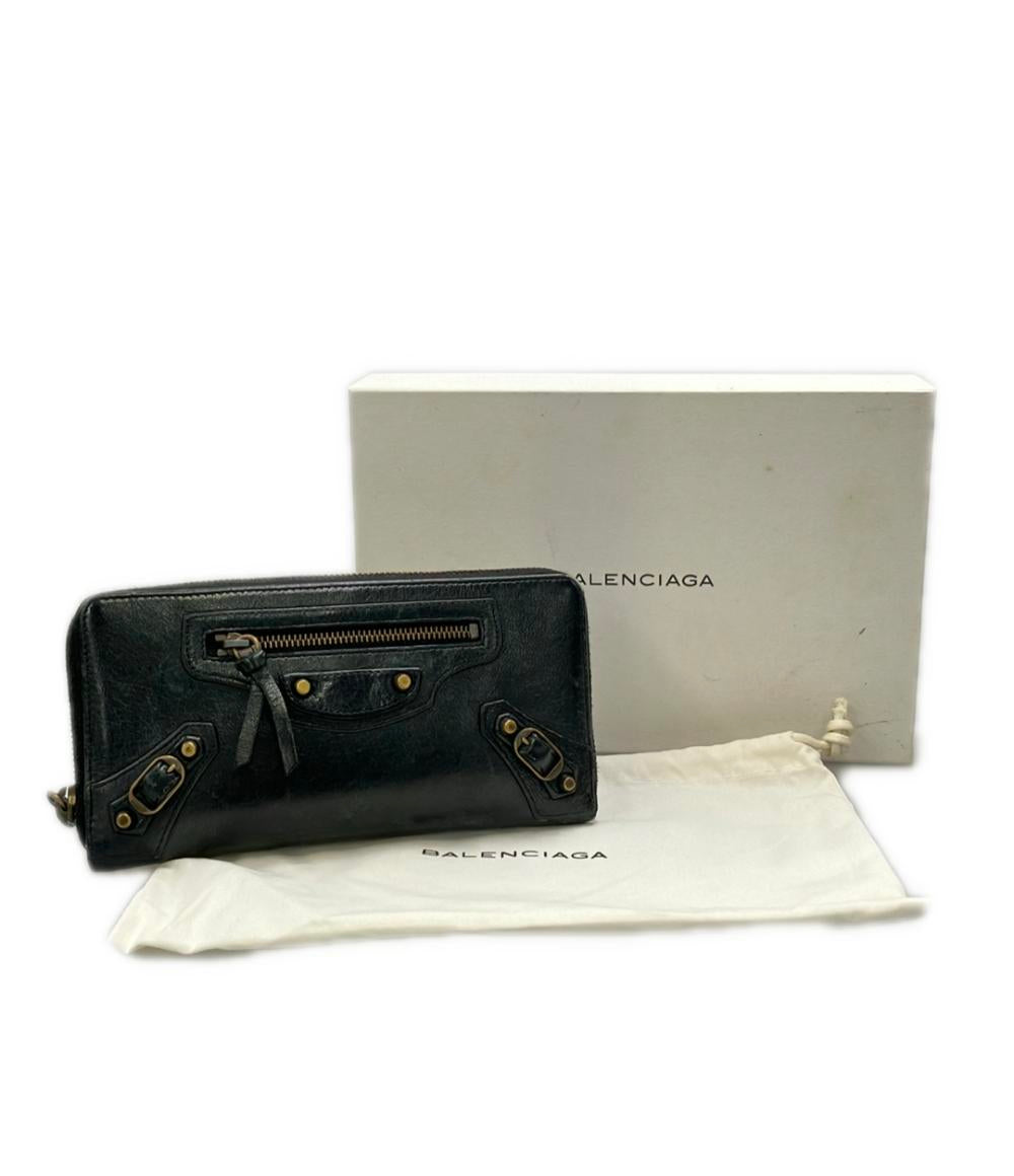 BALENCIAGA バレンシアガ ラウンドファスナー ブランケット ブラック BALENCIAGA（バレンシアガ） 財布 メンズ ラウンドファスナー長財布